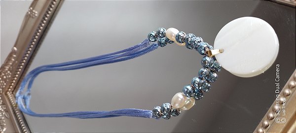 Colar Madrepérola, Pérola e Pedra Vulcânica