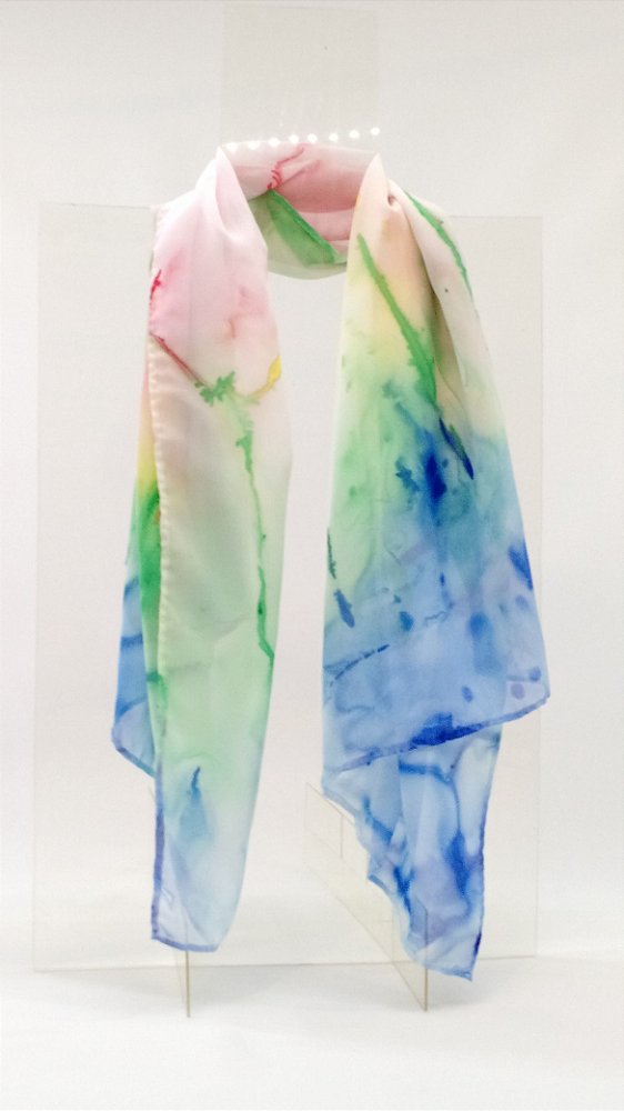 Lenço em Musseline - Flôr do Verão - Lenço Exclusivo