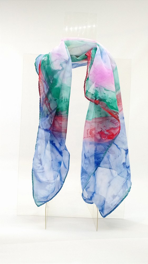 Lenço em Musseline - Mandala de luz - Lenço Exclusivo