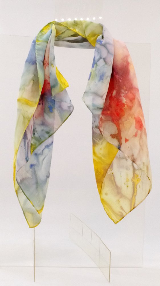 Lenço em Musseline - Mármore Colorido - Lenço Exclusivo