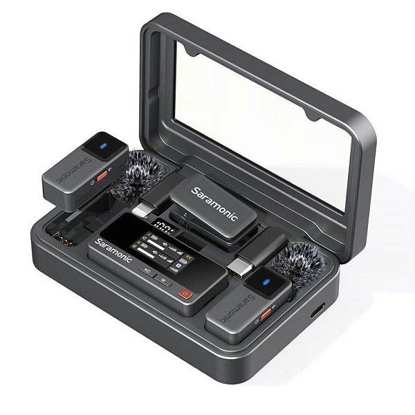 Saramonic AIR 01 |  Mini Microfone sem Fio para 2 Pessoas para Câmeras, Smartphones e Computadores