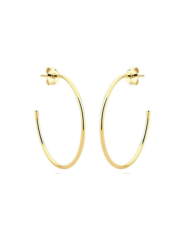 Brinco Argola Tarracha 3,2cm - Banho de Ouro 18k