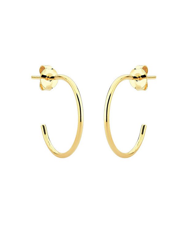 Brinco Argola Tarracha 2cm - Banho de Ouro 18k