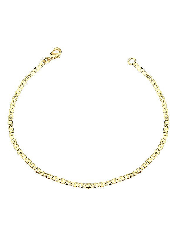 Pulseira Elo Piastrine 19cm - Banho de Ouro 18k