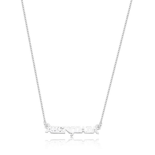 Colar Abençoada 45cm - Prata 925