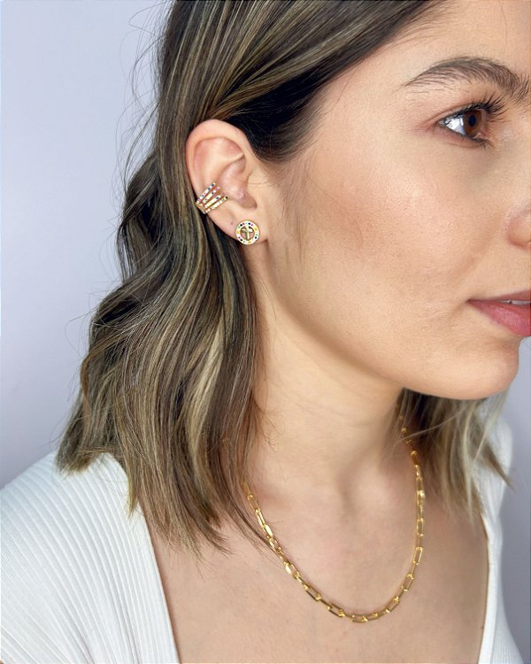 Colar Elo Cartier 45cm + 5cm extensor - Banho de Ouro 18k