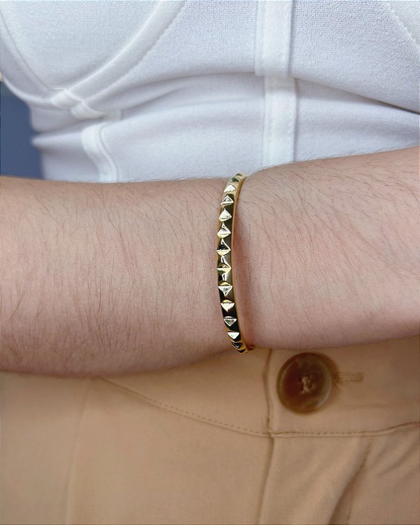 Bracelete Spike - Banho de Ouro 18k