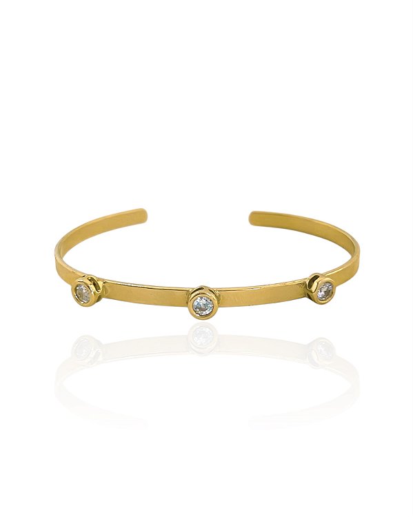 Bracelete 3 Pontos de Luz - Banho de Ouro 18k