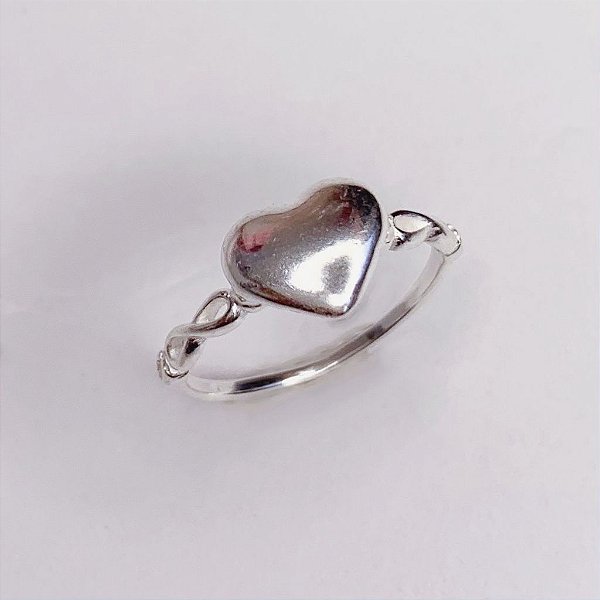 Anel Coração c/ Infinito - Prata 925