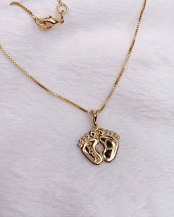 Colar Baby Pezinho 45cm - Banho de Ouro 18k