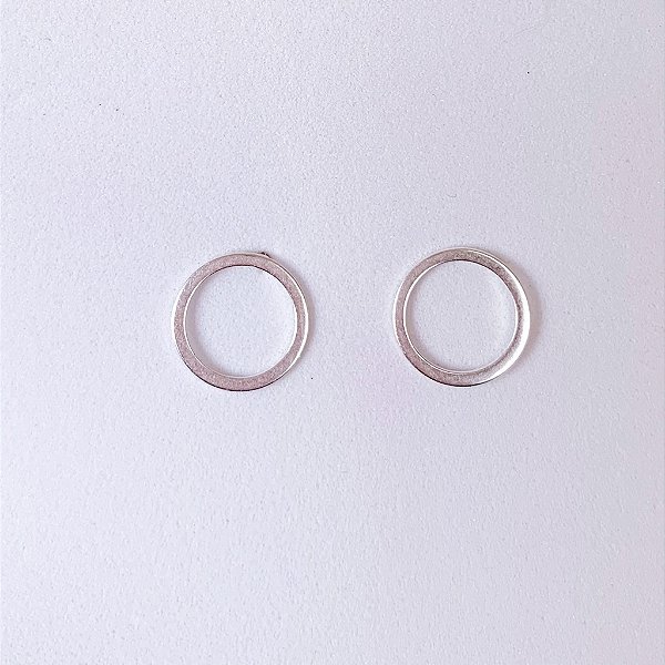 Brinco Circulo Vazado Fino - Prata 925
