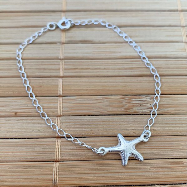 Pulseira Estrela do Mar 18cm - Prata 925