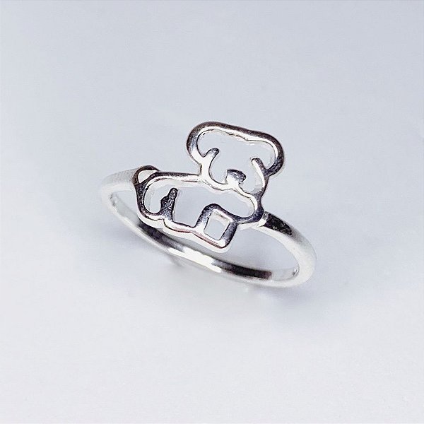 Anel Cachorro Vazado - Prata 925