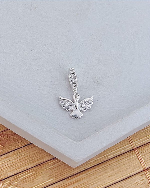 Berloque Espirito Santo Cravejado - Prata 925