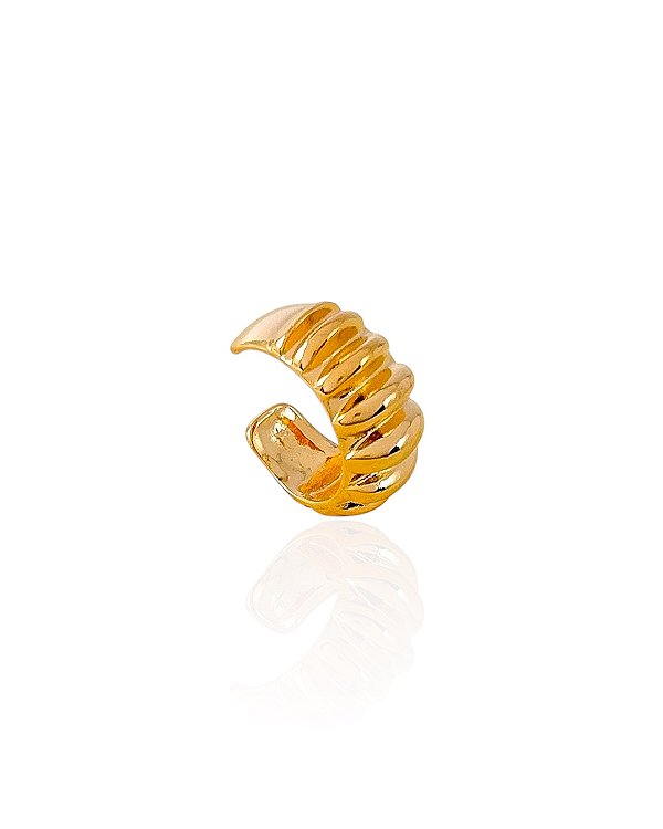 Piercing Fake Grosso com Fileira Alto Relevo - Banho Ouro 18k