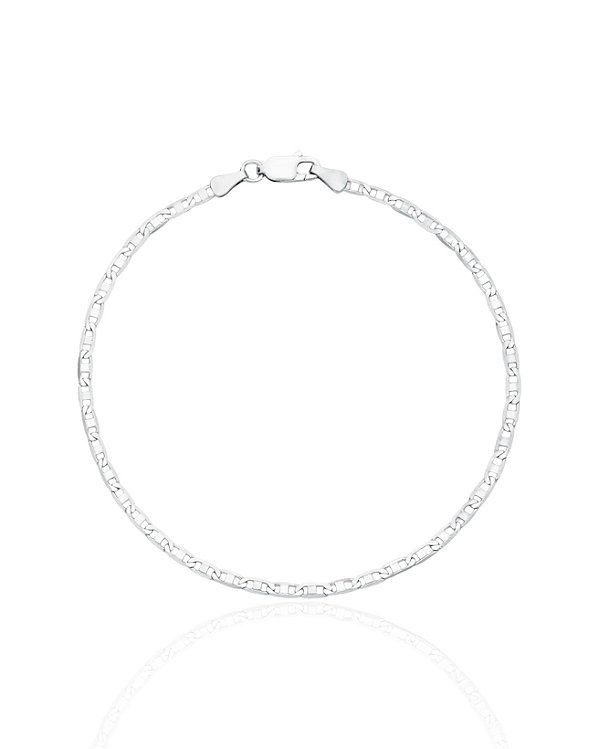 Tornozeleira Piastrine 3mm 25cm - Prata 925