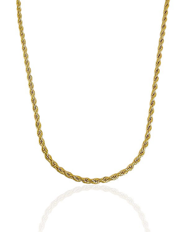 Colar Ckocker Cordão Baiano 35cm - Banho de Ouro 18k