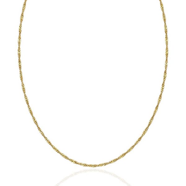 Colar Singapura 45cm - Banho de Ouro 18k