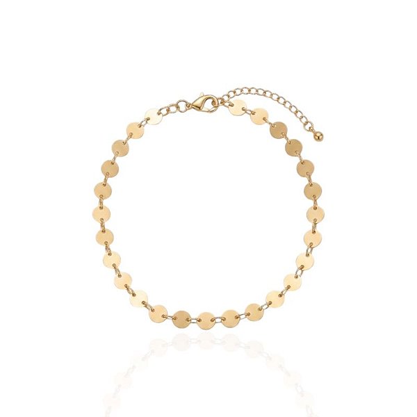 Pulseira Medalinhas Lisas - Banho Ouro 18k
