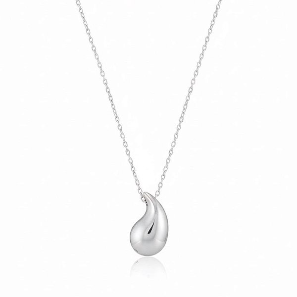 Colar Gota Elo Português 40cm - Prata 925