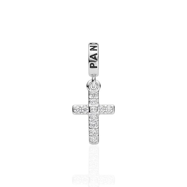 Berloque Cruz Cravejada - Prata 925
