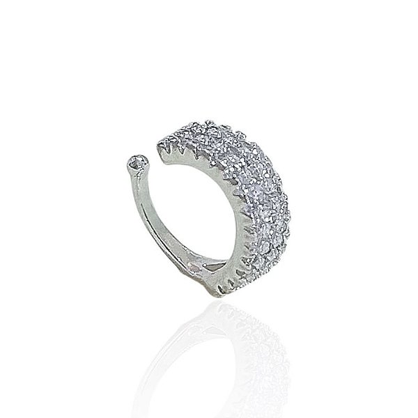 Piercing Fake 3 Fileiras de Zircônia - Prata 925