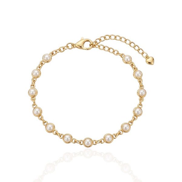 Pulseira 14 Perolas - Banho de Ouro 18k