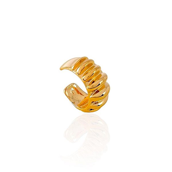 Piercing Fake Grosso com Fileira Alto Relevo - Banho Ouro 18k