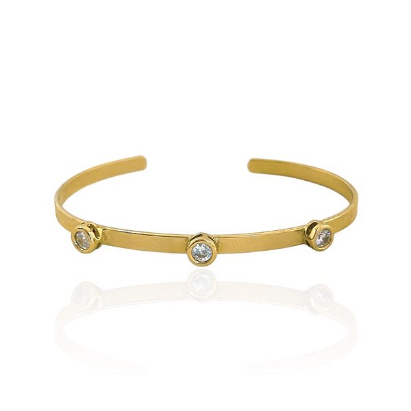 Bracelete 3 Pontos de Luz - Banho de Ouro 18k