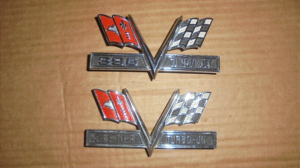 Chevelle Ss 396 Turbo-Jet 1966 - Par de Emblema Do Paralamas original