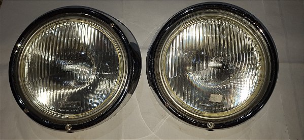 Fusca 73_75 - Par de farol original Rossi IODO H4 Dinalux