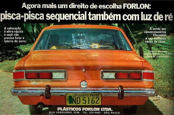 Opala Envemo 69_74 - Par de Lanterna Forlon acessório de época