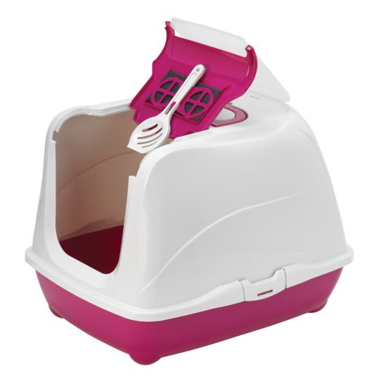 Banheiro Sanitário Fechado Para Gatos Flip Cat - Pink - Grande OU Jumbo- Moderna