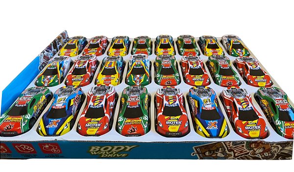 Carrinho Miniatura Carros Fricção Similar aos Hot Whels Caixa 24 Unidades