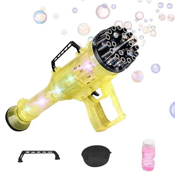 Brinquedo Lançador Bolhas De Sabão 21 Furos Bazuca Verão