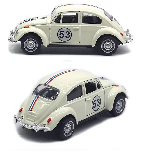 Miniatura Fusca HERBIE 53 Carro Coleção Abre Portas Colecionável