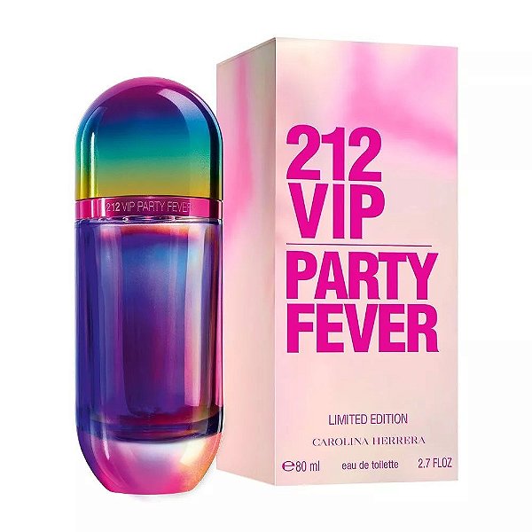 212 VIP Party Fever Carolina Herrera Eau de Toilette 80ml - Perfume Feminino  - MariasMakeup