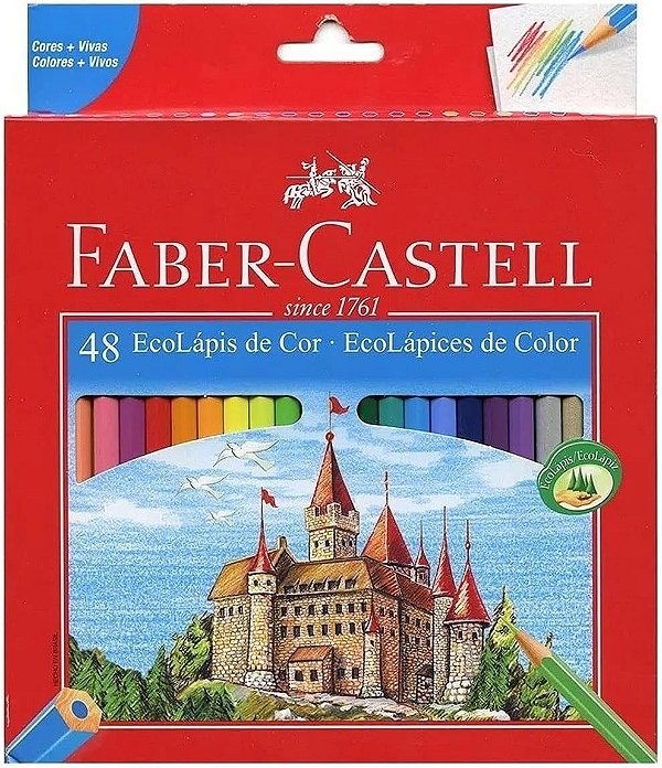 ECOLAPIS DE COR LVM FABER CASTELL 48 CORES