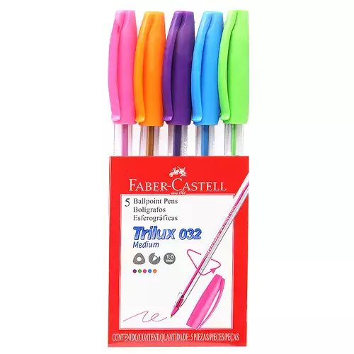 CANETA TRILUX COLORS CARTELA 5 CORES