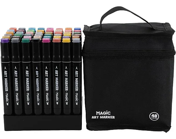 MARCADOR ARTISTICO ART MARKER 48 CORES C/BOLSA