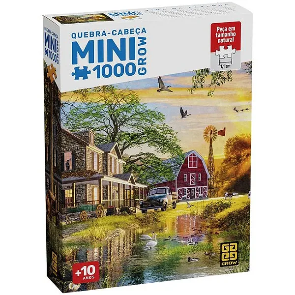 Mini Quebra-cabeca 1000 pecas Vida na Fazenda