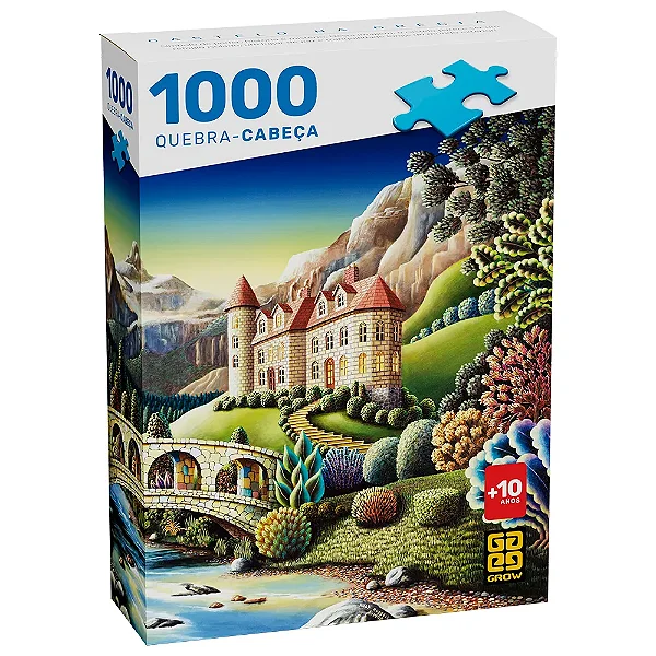 Quebra-Cabeca 1000 pecas Castelo na Grecia