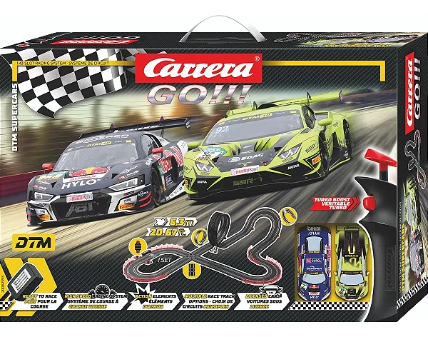1/43 PISTA ELETRICA CARRERA GO !!!  DTM SUPERCARS 6,3 METROS