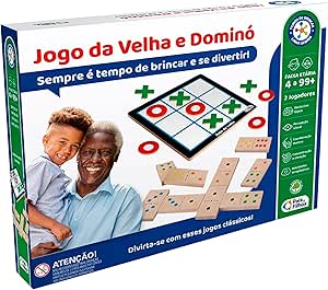 JOGO DIVERSO JOGO DA VELHA + DOMINO UNIDADE 792554 - PAIS E FILHOS