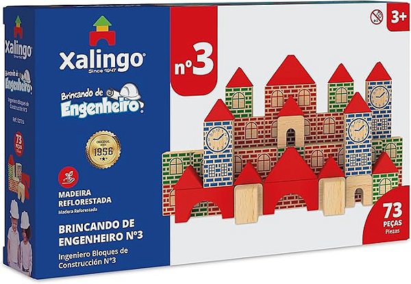 BRINQUEDO PARA MONTAR BRINCANDO DE ENGENHEIRO3-73PCS UNIDADE 5277-6 - XALINGO