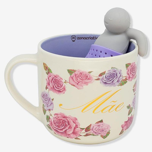 CANECA 350ML C/ INFUSOR P/ CHA MAE ENCANTO  Ean :7908623043684