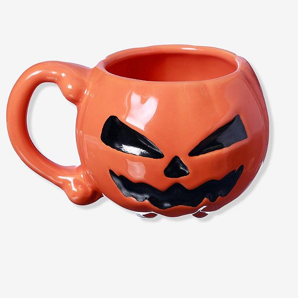 CANECA FORMATO 3D 500ML HALLOWEN PUMPKIN  Ean :7908011797335