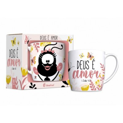 CANECA PORCELANA URBAN 300ML FE1 - SMILINGUIDO DEUS E AMOR