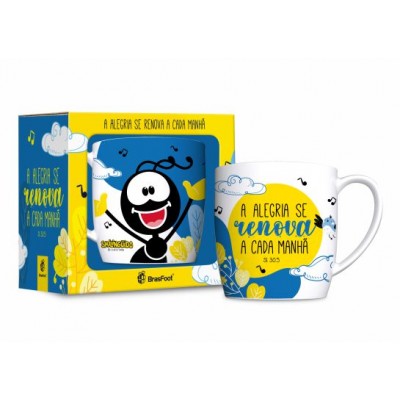 CANECA PORCELANA URBAN 300ML FE1 - SMILINGUIDO A ALEGRIA