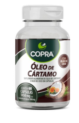 Óleo de Cártamo Com Oleo de Coco Copra 60 Cápsulas